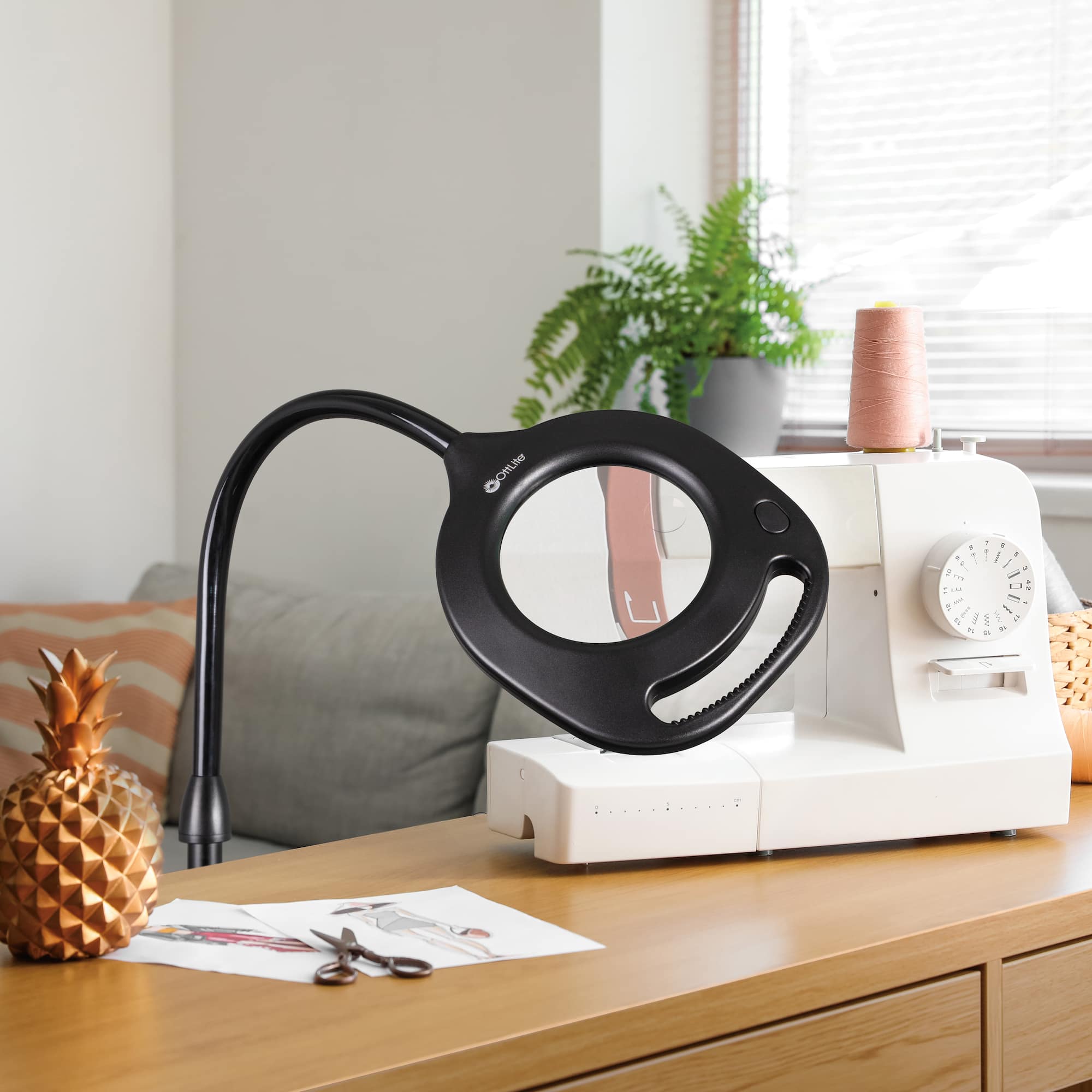 OttLite 2-in-1 LED Magnifier Floor and Table Light